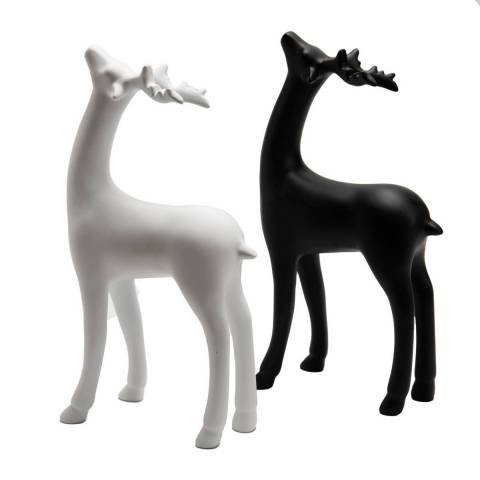 Cerf noir et blanc 