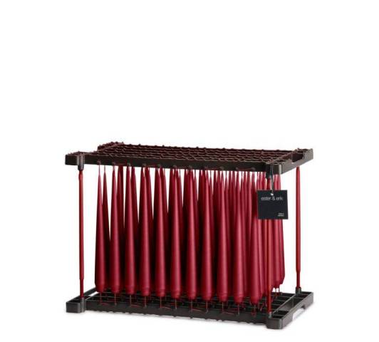 Bougie effile mate bordeaux