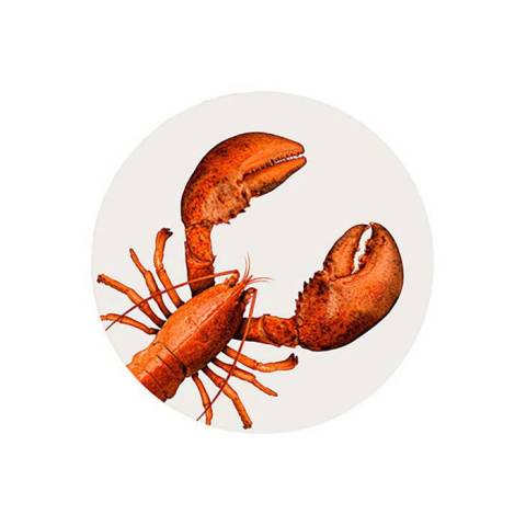 Dessous de verre Homard orange